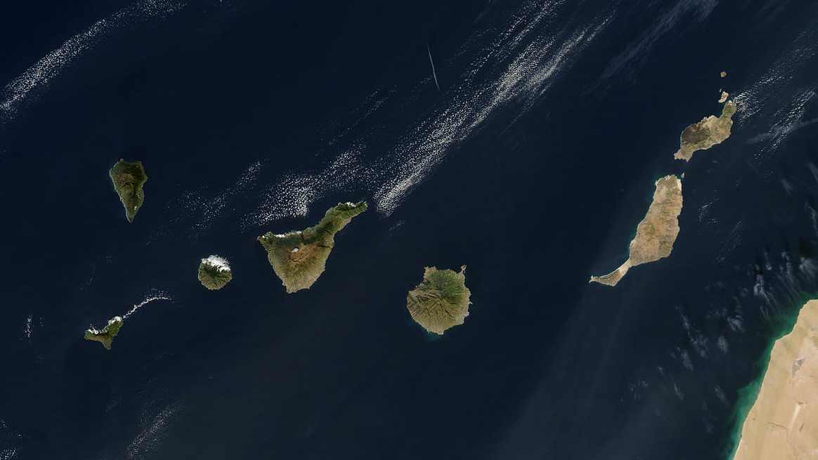 Imagen satélite Islas Canarias